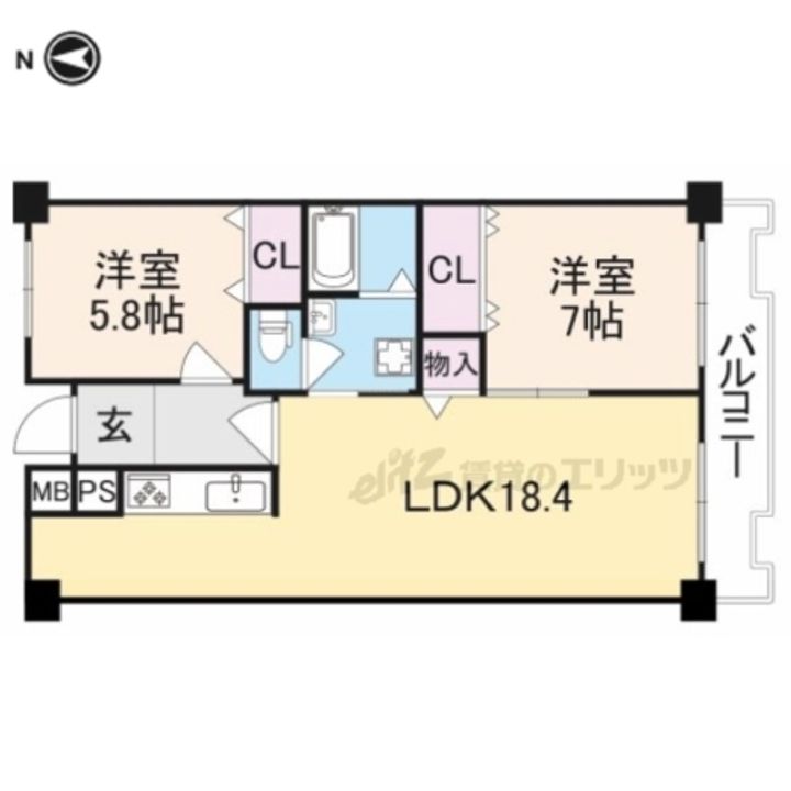 グランドパレス学園前C434の間取り
