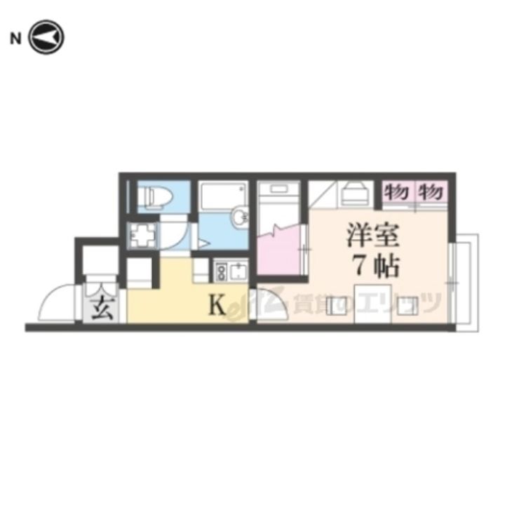 レオパレスハートフル西大寺102の間取り