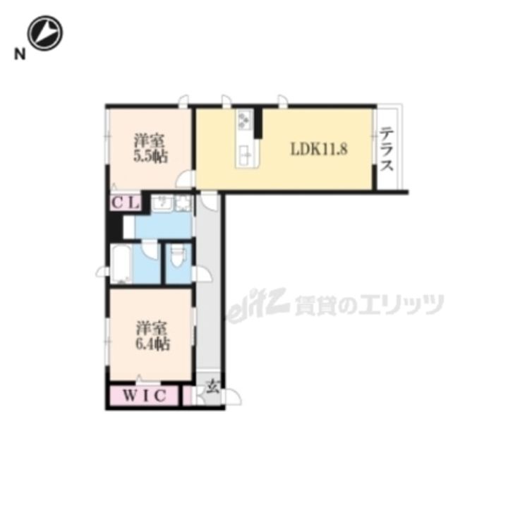 メゾンシュシュ103の間取り
