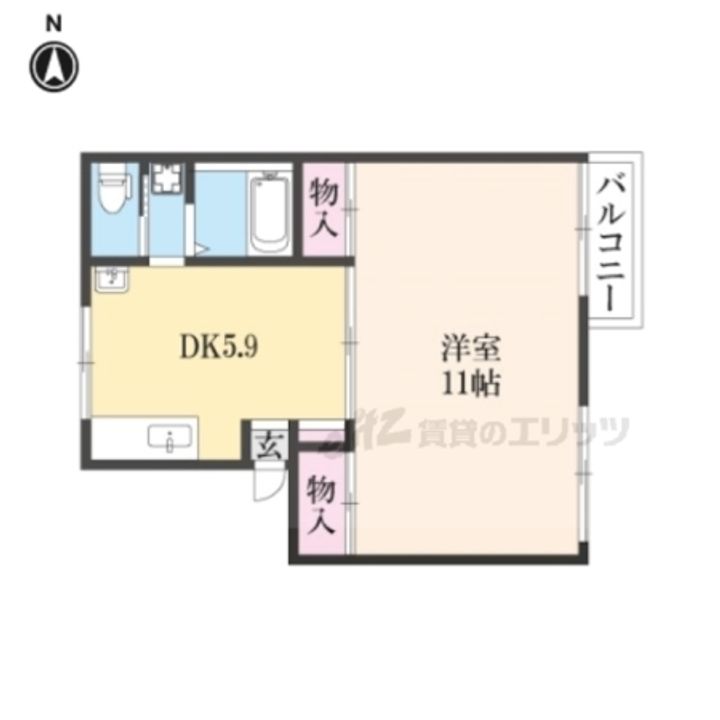 プレジール志楽の間取り