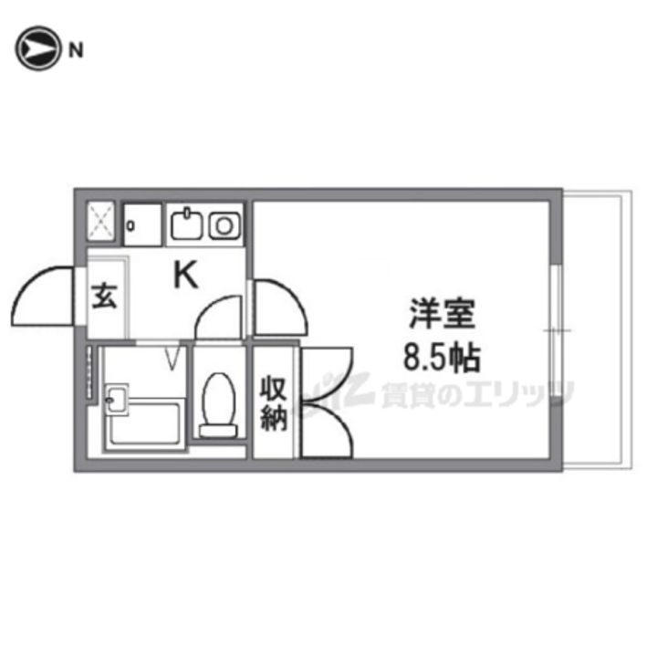 レオパレスナカノ204の間取り
