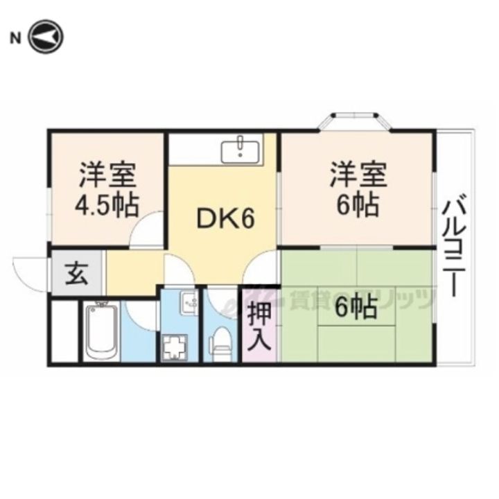 グランドライフ秋篠の間取り