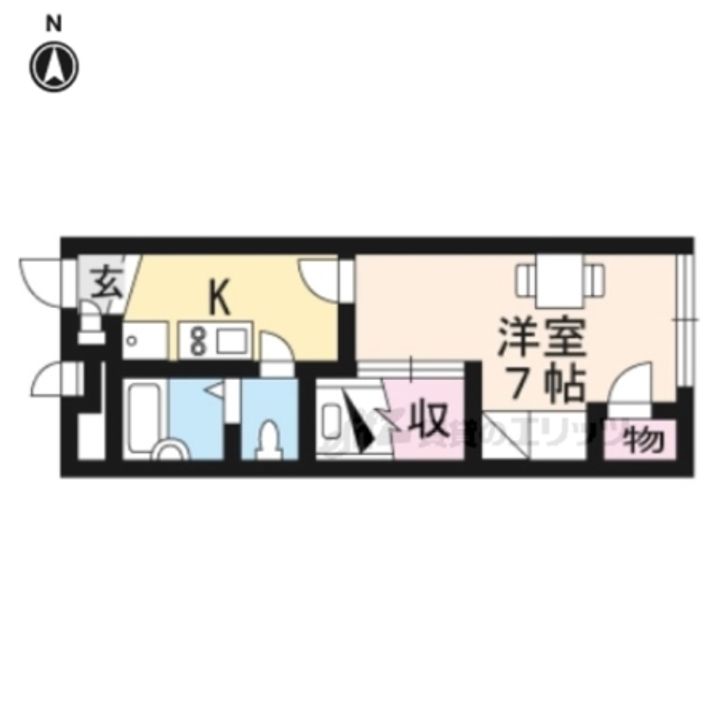 レオパレスよほろ211の間取り