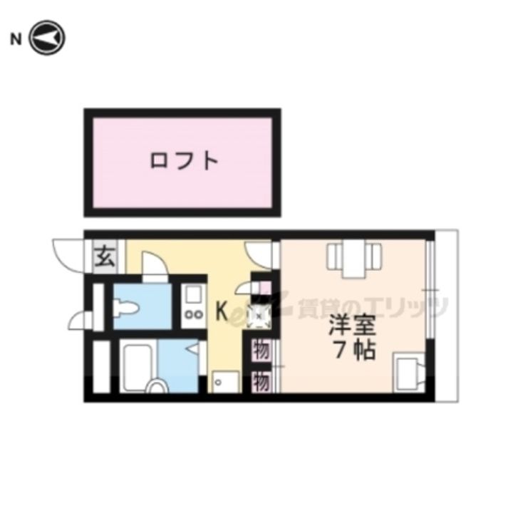 レオパレスエル カルチェ107の間取り