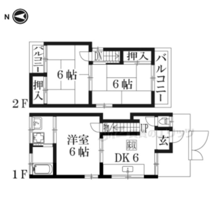 京都府向日市森本町下森本(一戸建)の賃貸物件1の間取り