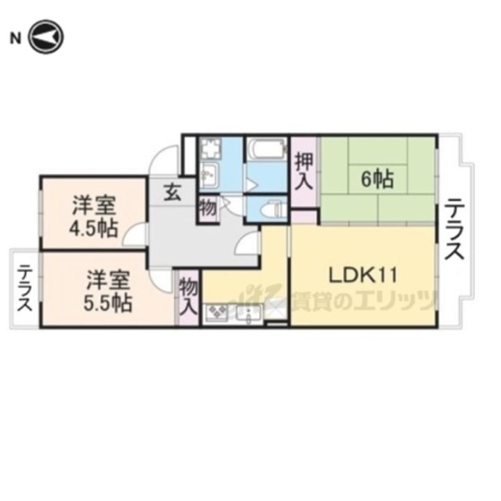 コーポラスK&Tの間取り
