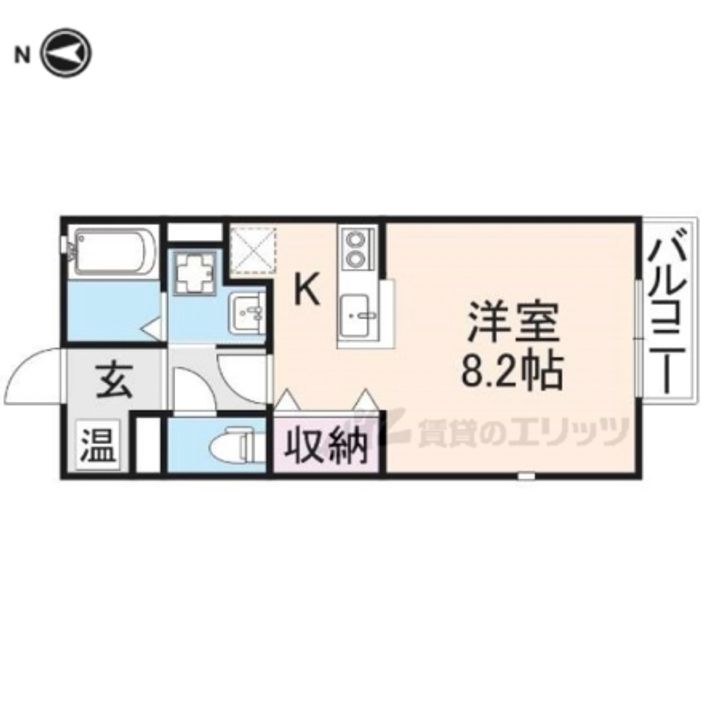 クレールコート・ツルギ202の間取り