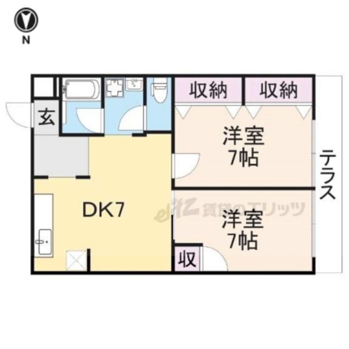 シティパレス真弓の間取り