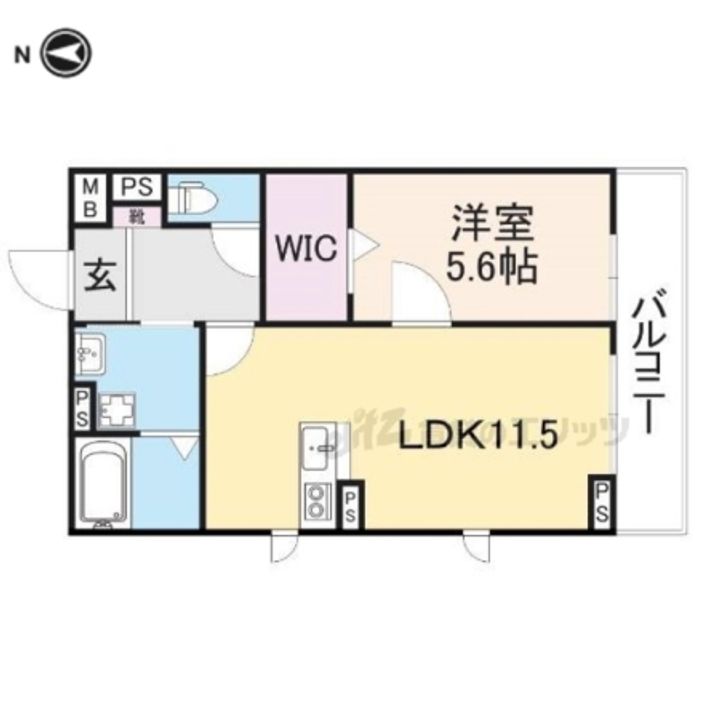 Albero京都椥辻207の間取り