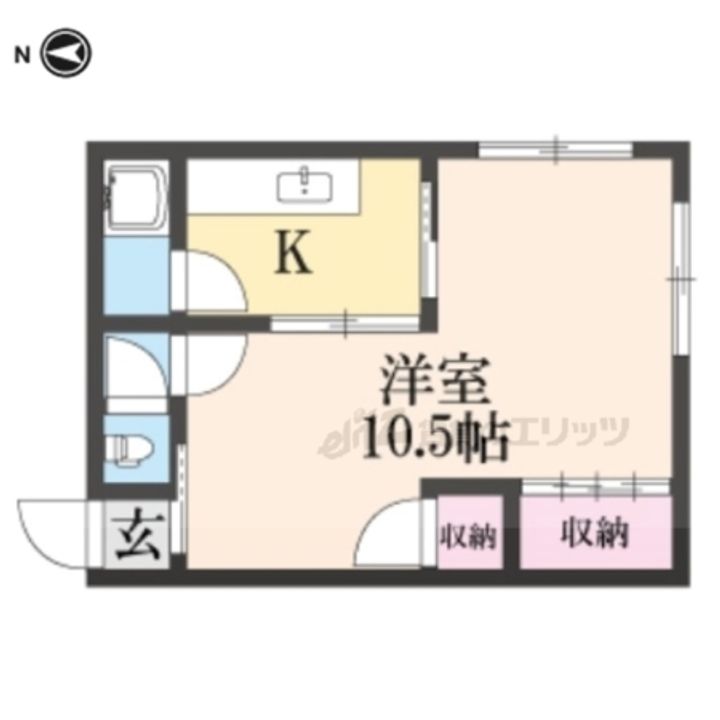 ルチルヴェーラ生駒104の間取り