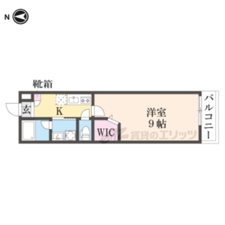 KIZUNA RESIDENCE伊勢田駅前301の間取り