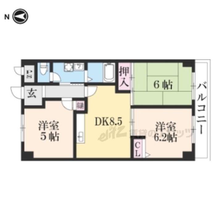 アルファプレイス307の間取り