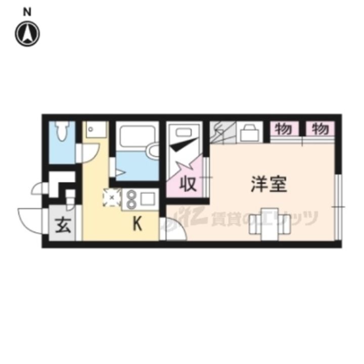 レオパレス美園A102の間取り