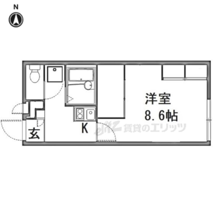 レオパレスかつらぎ202の間取り