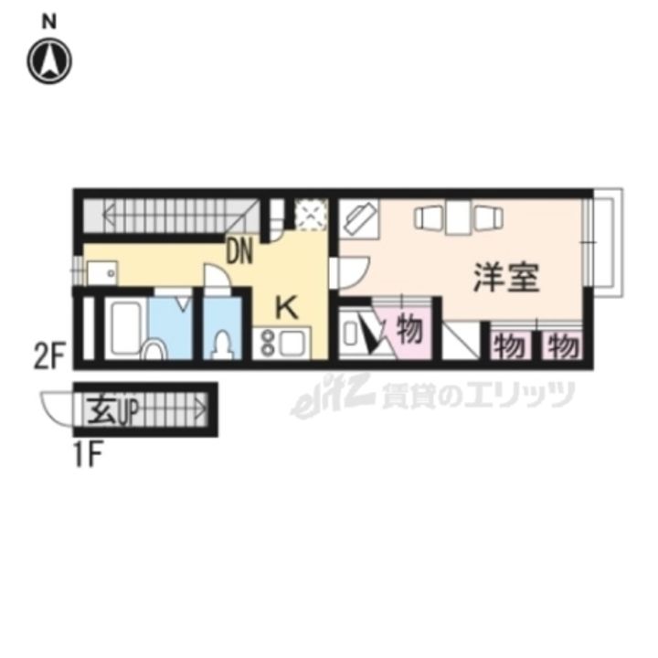 レオパレスクリオネ204の間取り
