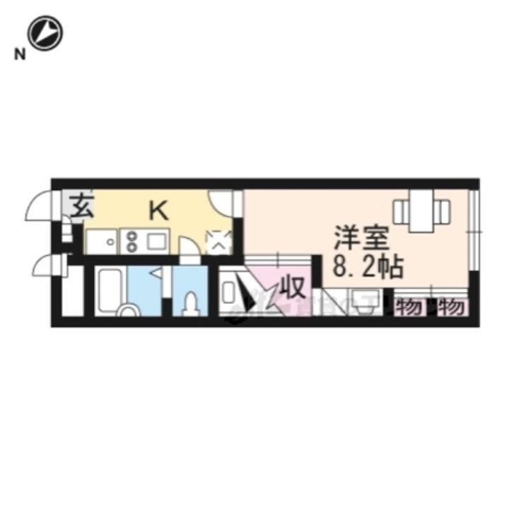 レオパレスカロン202の間取り