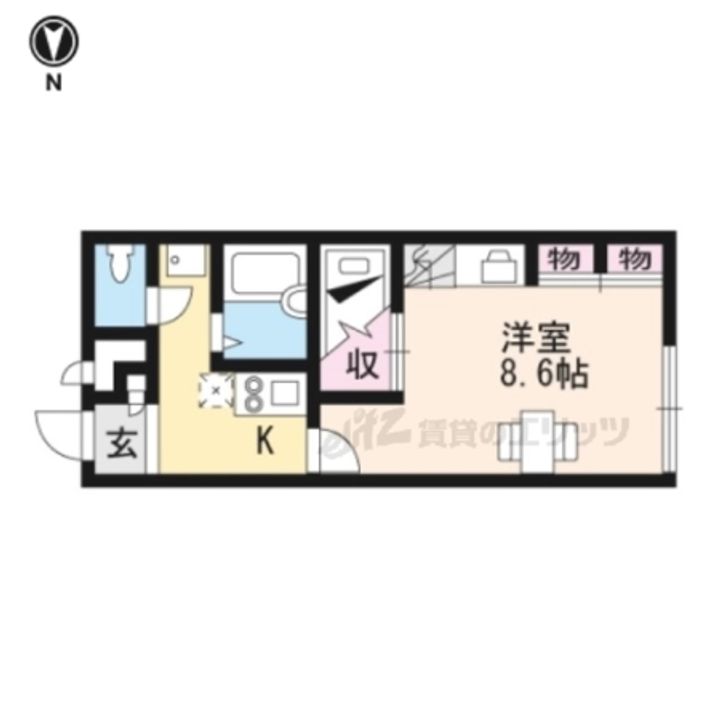 レオパレスウィン ウィン107の間取り