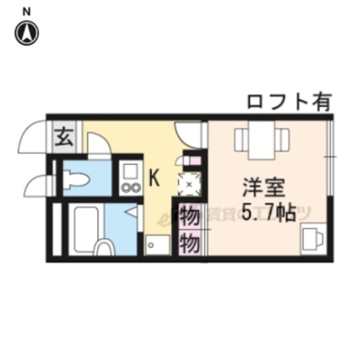 レオパレスサンオーク102の間取り