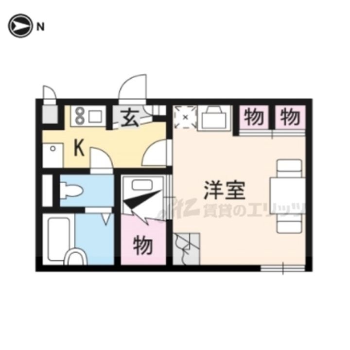 レオパレスまさご102の間取り