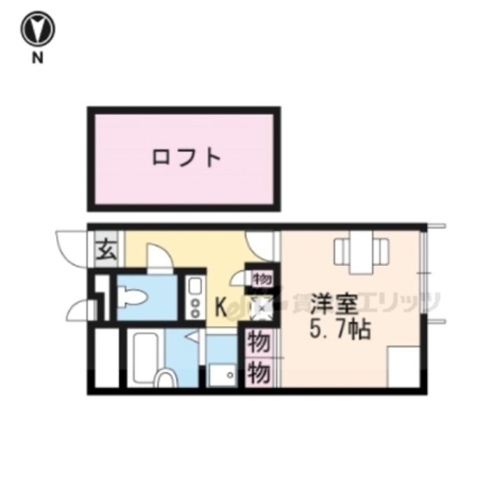 レオパレス藤尾202の間取り
