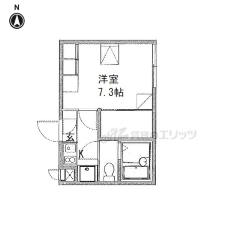 レオパレスノースウエスト橿原105の間取り