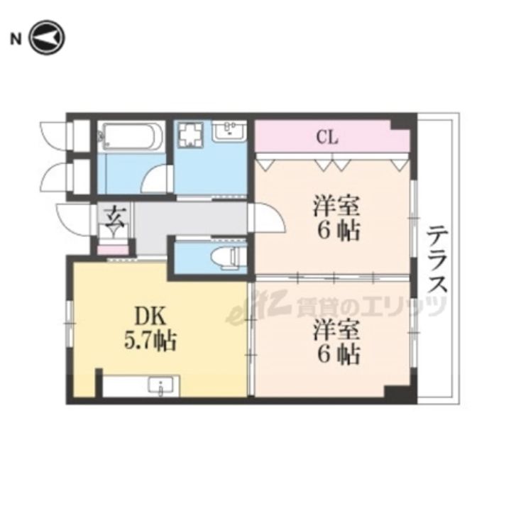 清水谷コーポの間取り