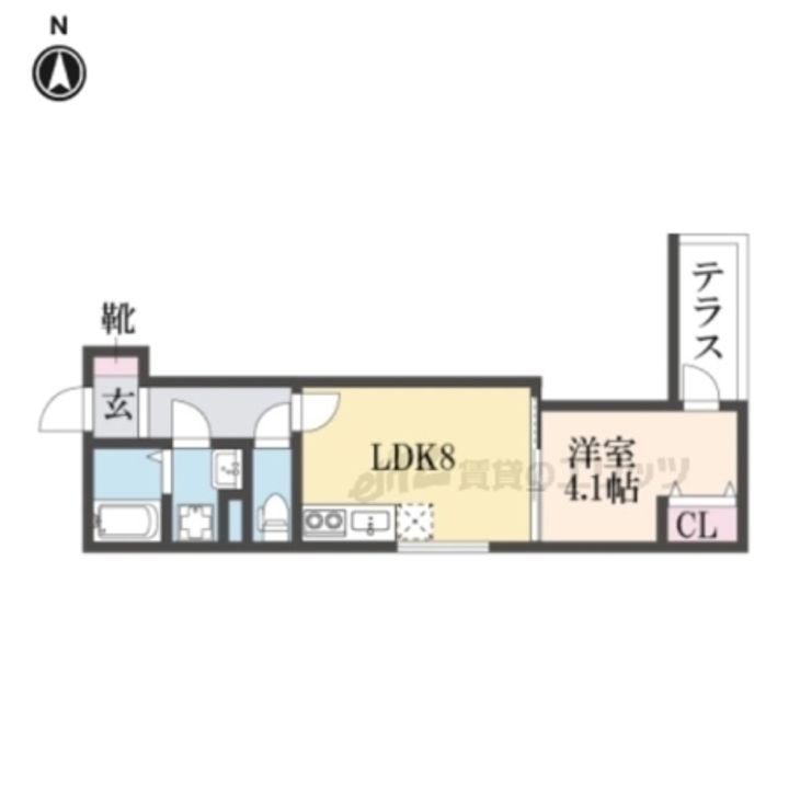アート萱島East Aの間取り