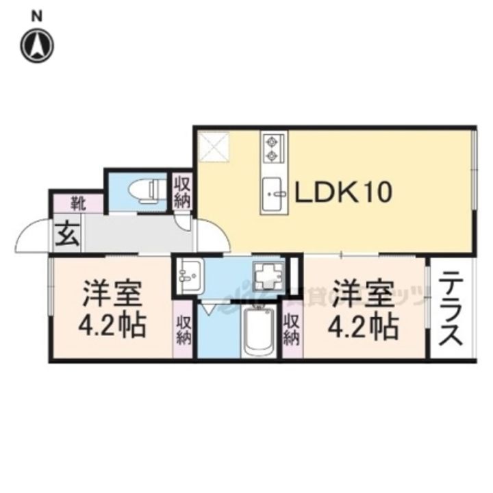 ステイザテラス王寺202の間取り