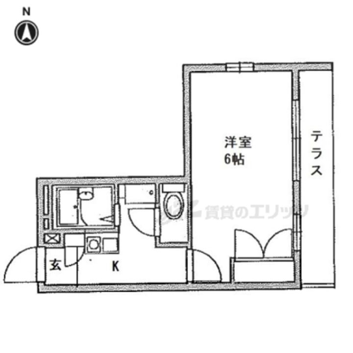 レオパレスルピナス201の間取り