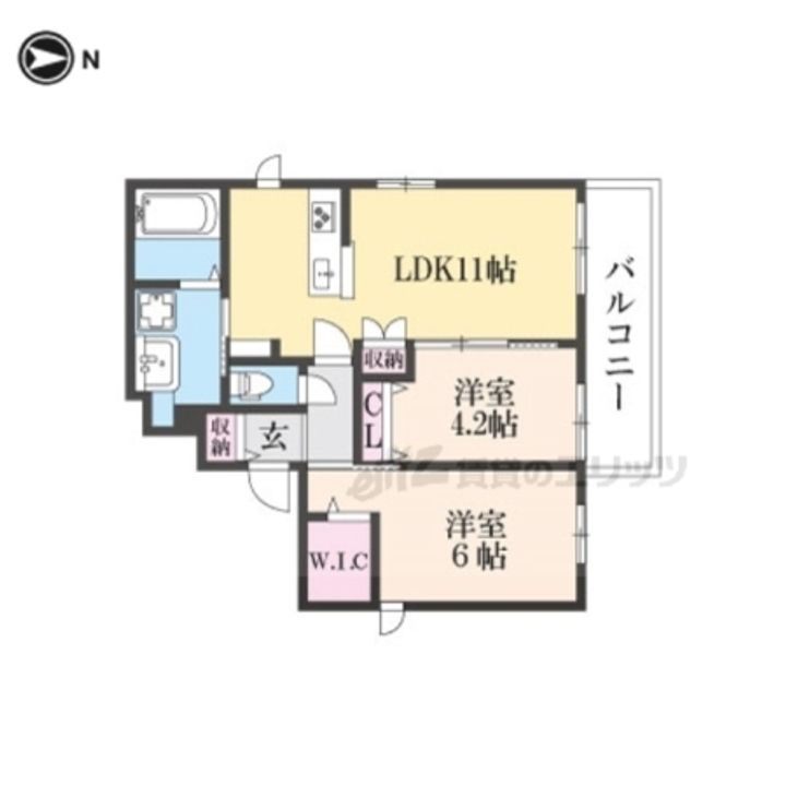 メルヴェイユ上押小路301の間取り