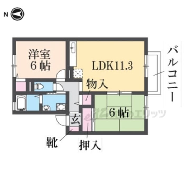 ディアコート203の間取り