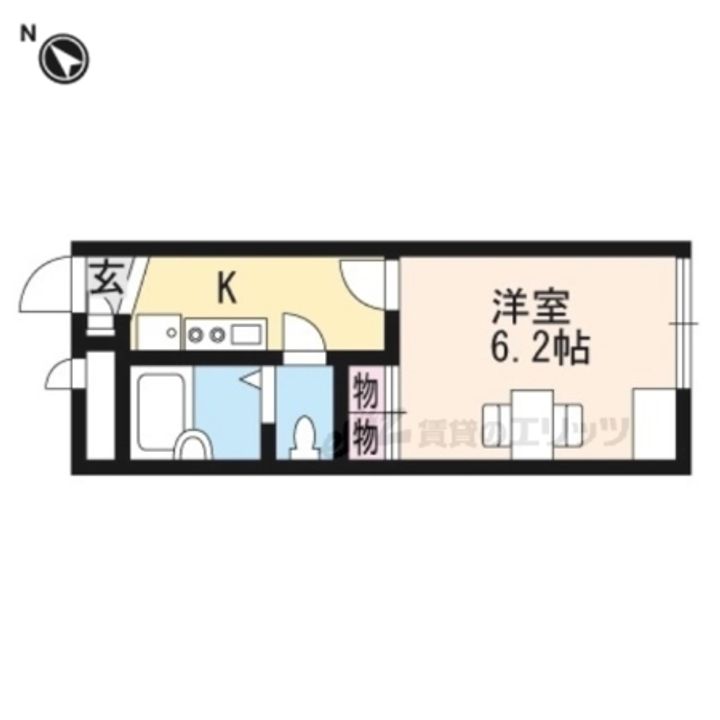 レオパレス丸の木205の間取り