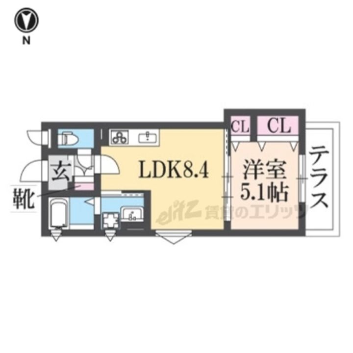 クリエオーレ桜園Ⅱの間取り