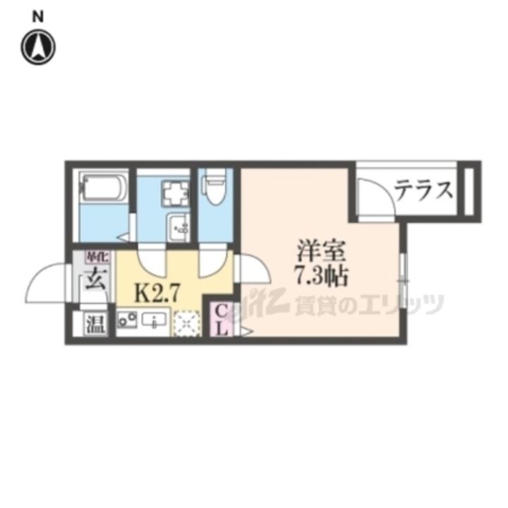 Kvell Garden 香里Ⅱの間取り