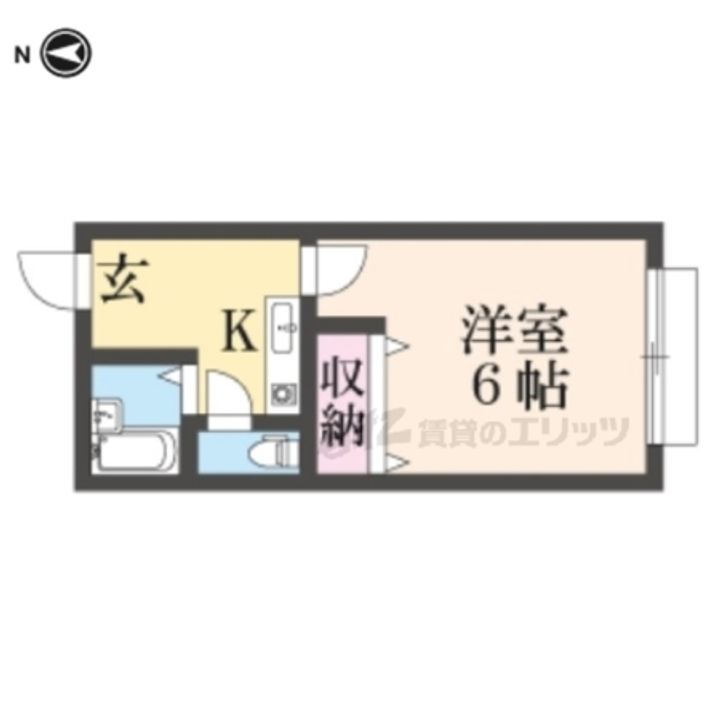 亀岡一谷ハイツ2-3の間取り