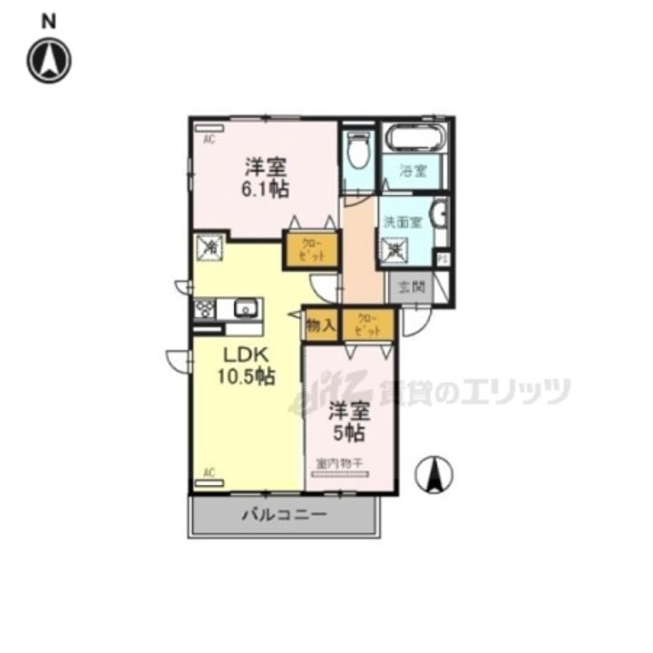 ローズガーデン?番館201の間取り