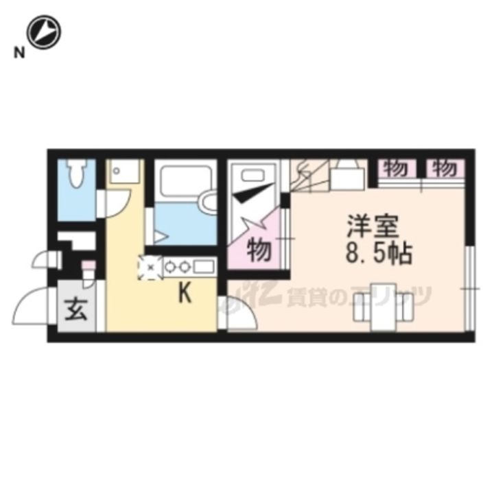 レオパレスF Wing102の間取り