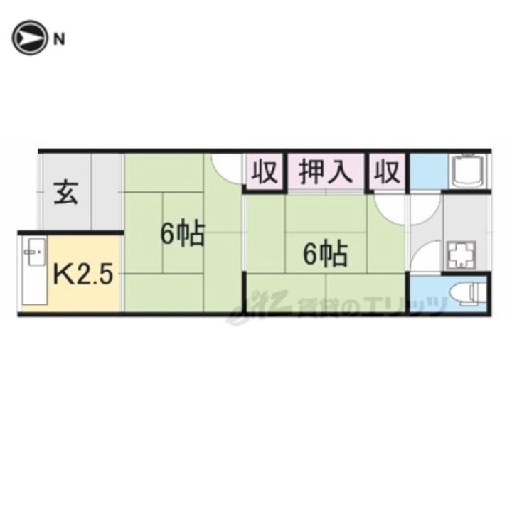 リベルテ葛城204の間取り
