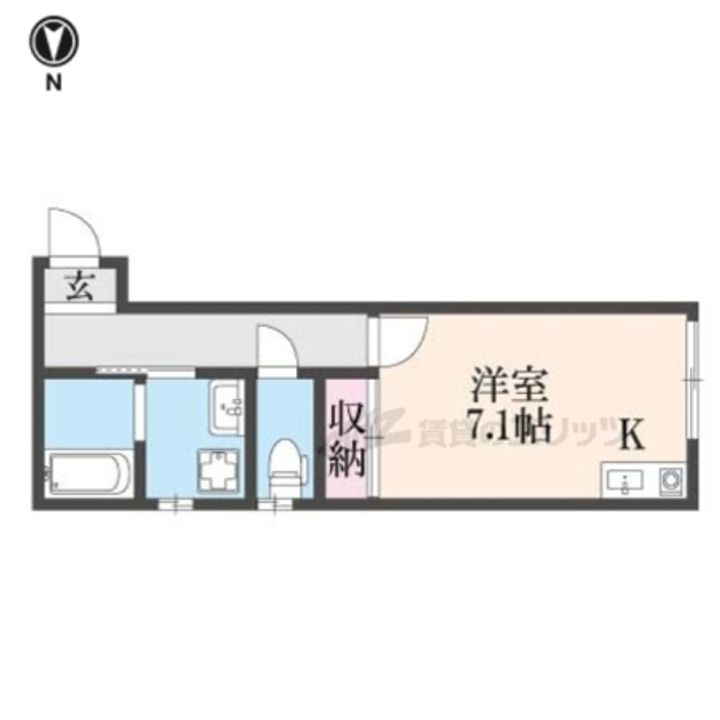Kレジデンス神宮丸太町101の間取り