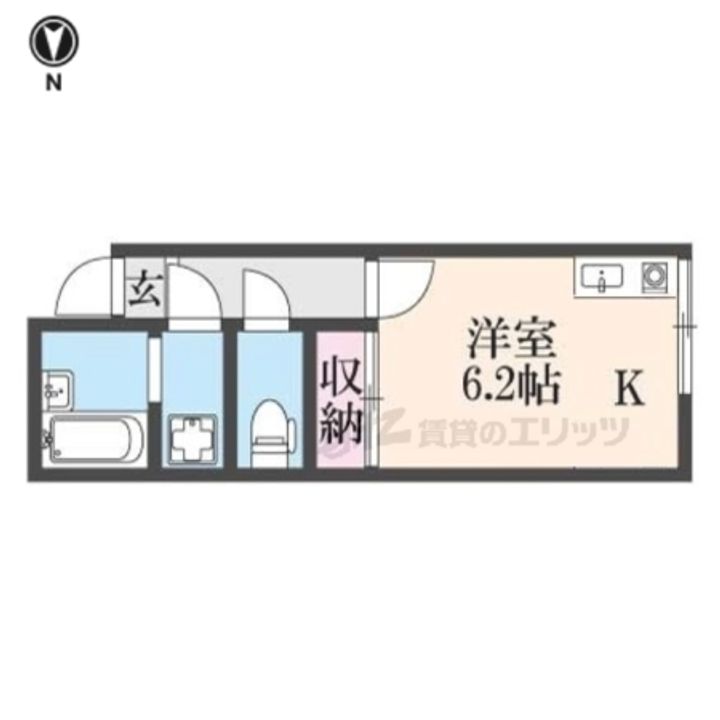 Kレジデンス神宮丸太町202の間取り