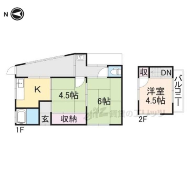 奈良県大和郡山市九条町(一戸建)の賃貸物件戸建の間取り