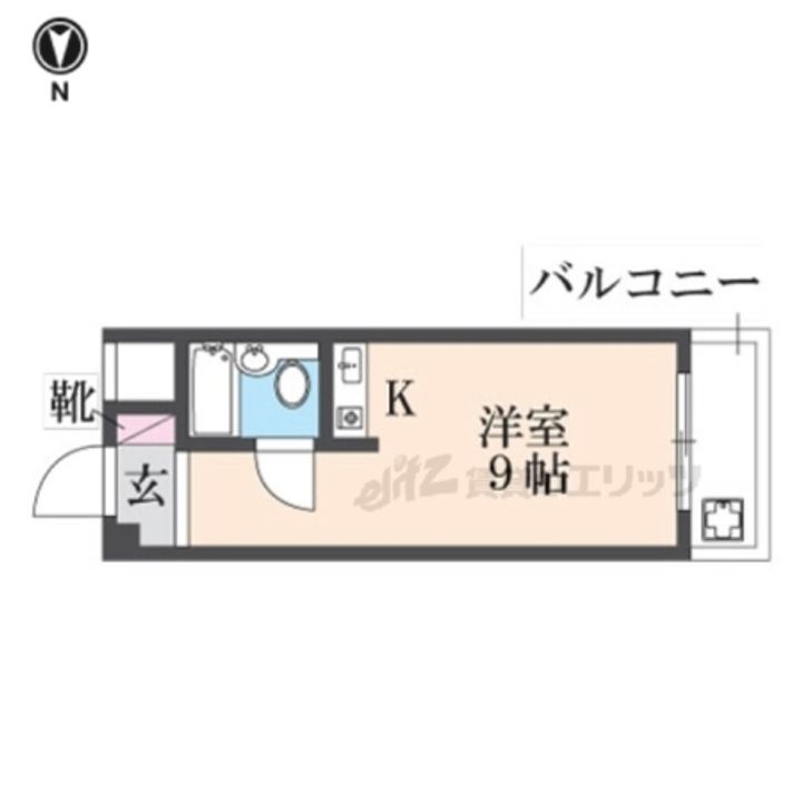 セゾン若松404の間取り