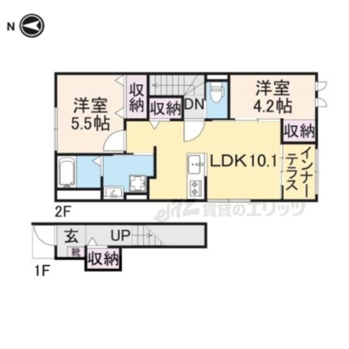 ブライテージ南道穂203の間取り