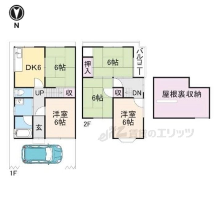 奈良県大和郡山市額田部北町(一戸建)の賃貸物件貸家の間取り