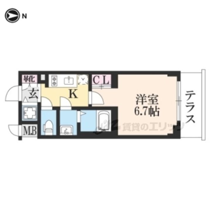 ソルテラス京都東寺HOMAREの間取り