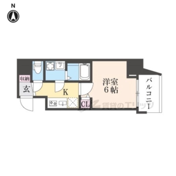 S-RESIDENCE小阪AZURE1001の間取り