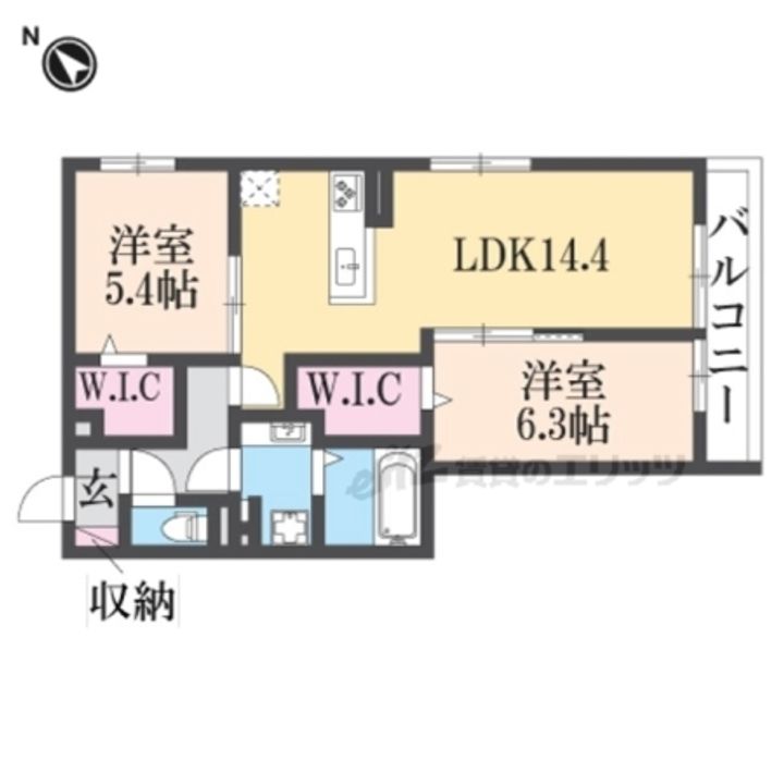 アグレアーブル立花の間取り
