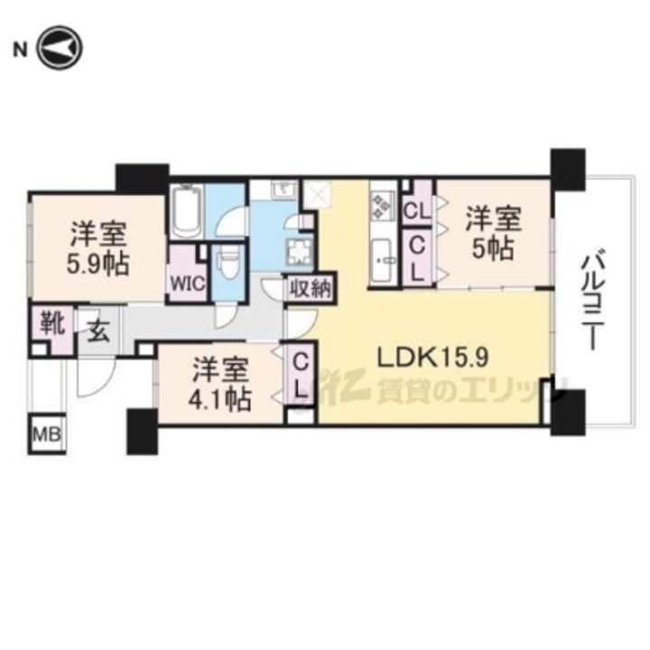 プラウド奈良大宮町の間取り
