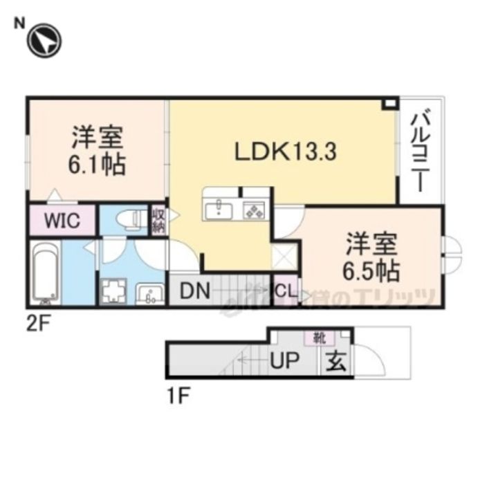 ハーモニー福知山A棟の間取り