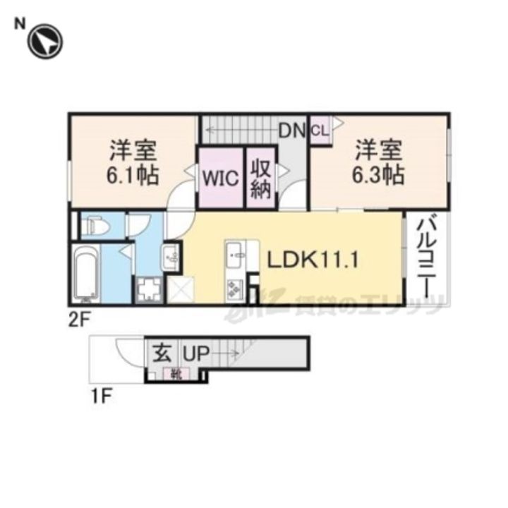 ハーモニー福知山D棟の間取り